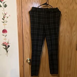 Forever 21 Black Plaid Skinny Pants